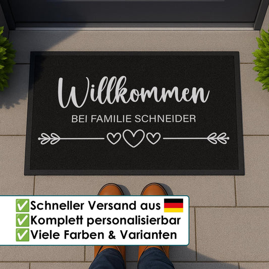 Fußmatte mit Familienname