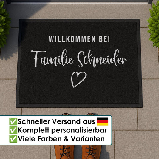 Fußmatte Willkommen bei Familie
