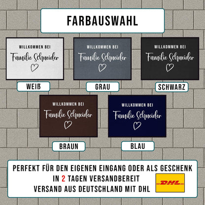 Fußmatte Willkommen bei Familie