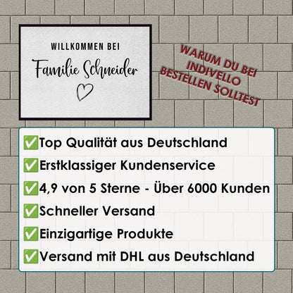 Fußmatte Willkommen bei Familie