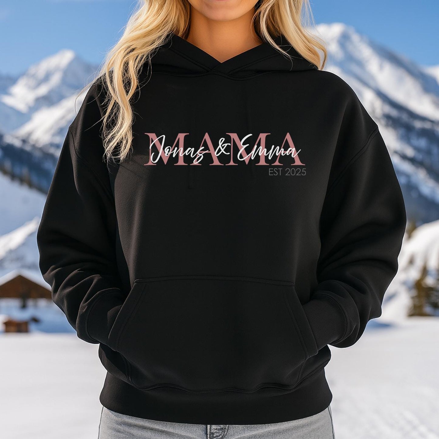Hoodie MAMA und Namen der Kinder