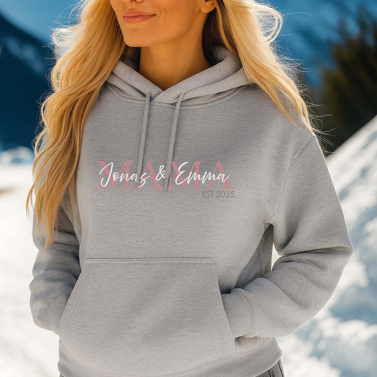 Hoodie MAMA und Namen der Kinder
