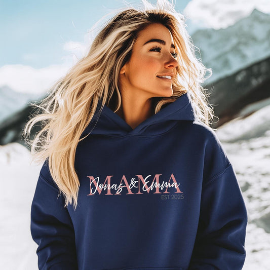 Hoodie MAMA und Namen der Kinder