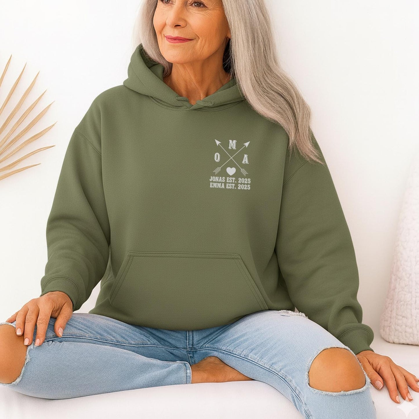 Oma Pullover mit Namen der Kinder