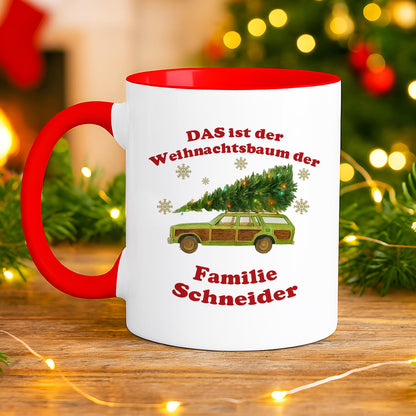Lustige Weihnachtstasse personalisiert