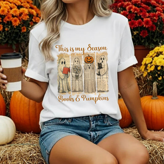 Herbst T-Shirt für Bücherratten