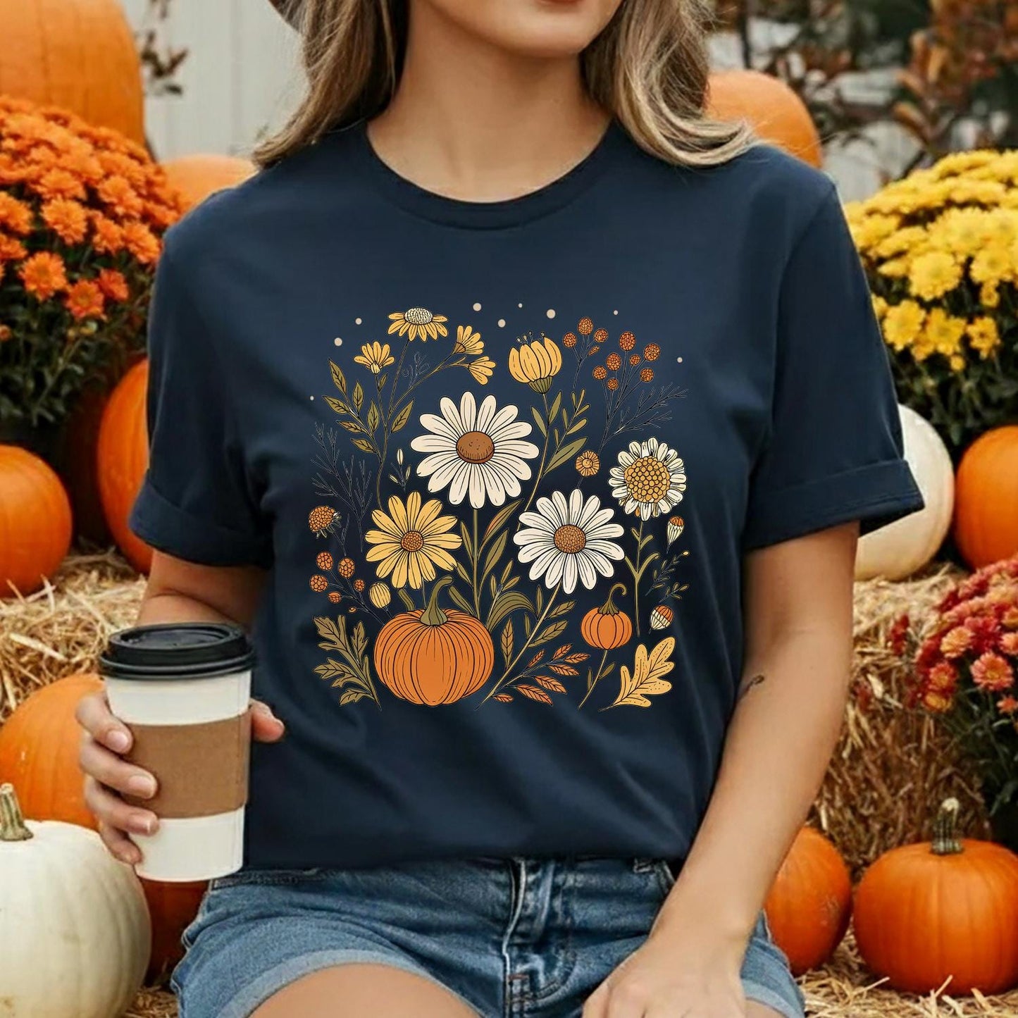 Florales Herbst Shirt