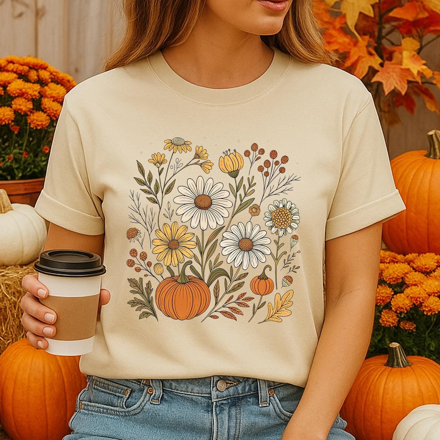 Florales Herbst Shirt