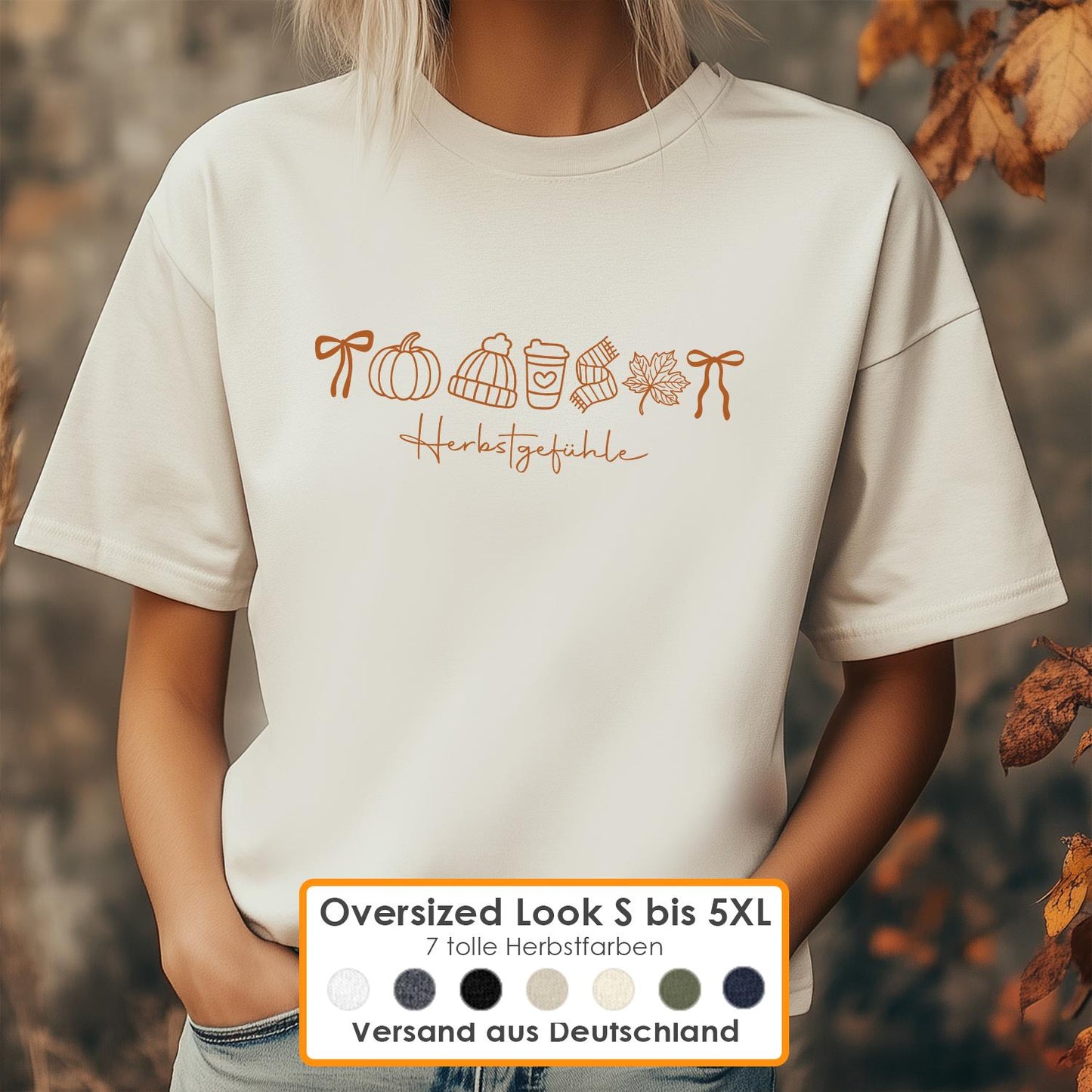 Herbstgefühle Doodle Damen T-Shirt
