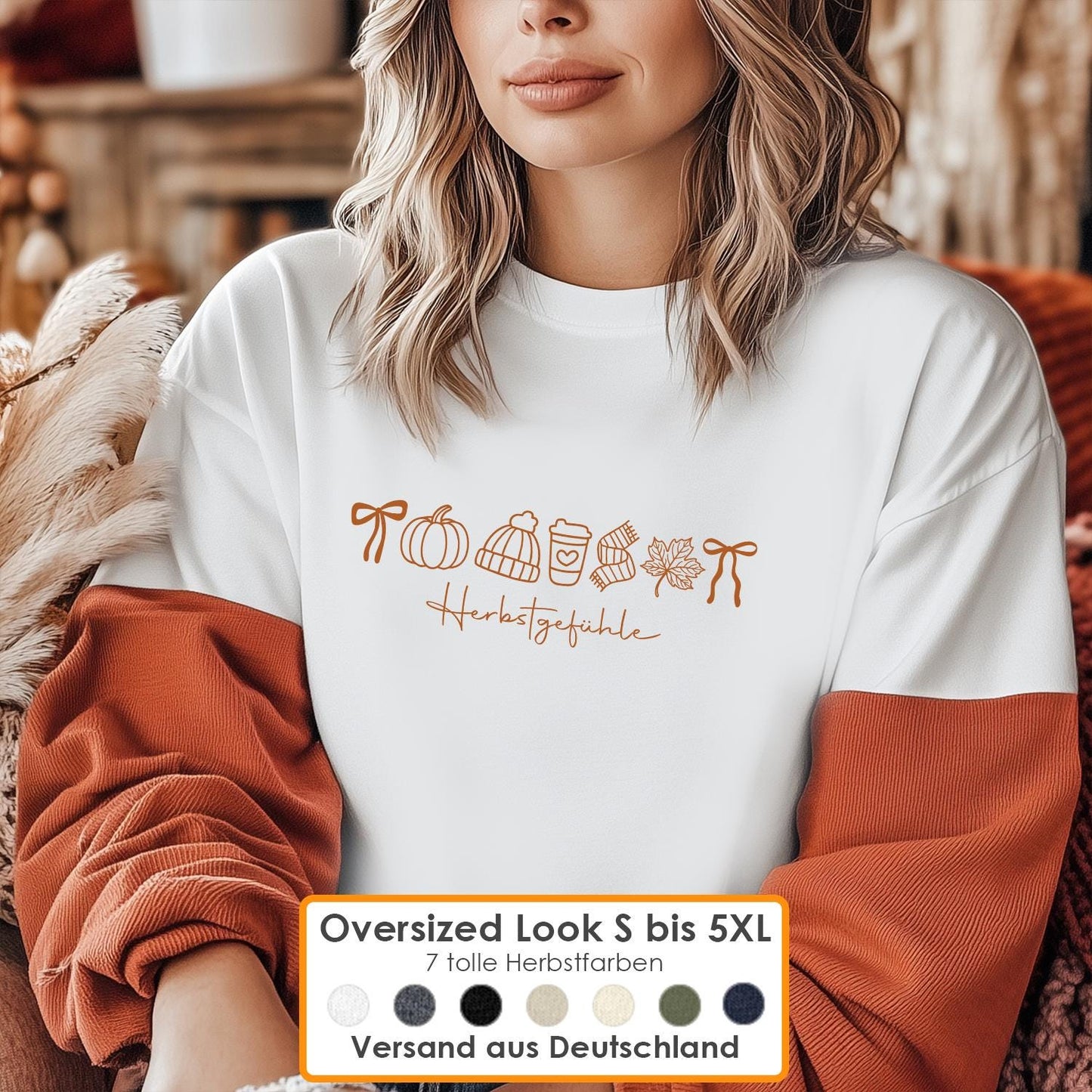 Herbstgefühle Doodle Damen T-Shirt
