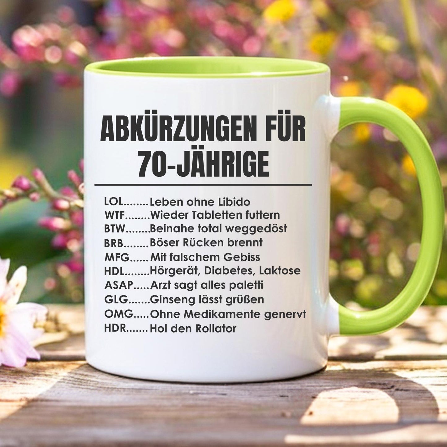 Lustige Tasse 70. Geburtstag