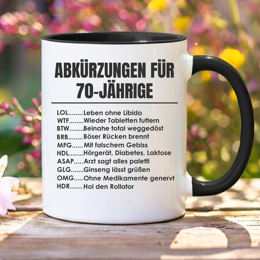 Lustige Tasse 70. Geburtstag